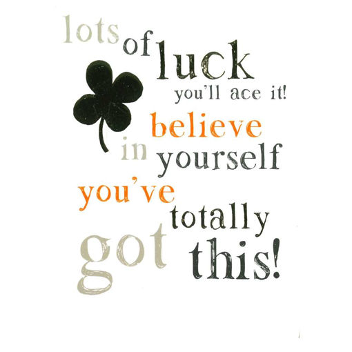 Picture of LOTS OF LUCK YOULL ACE IT
